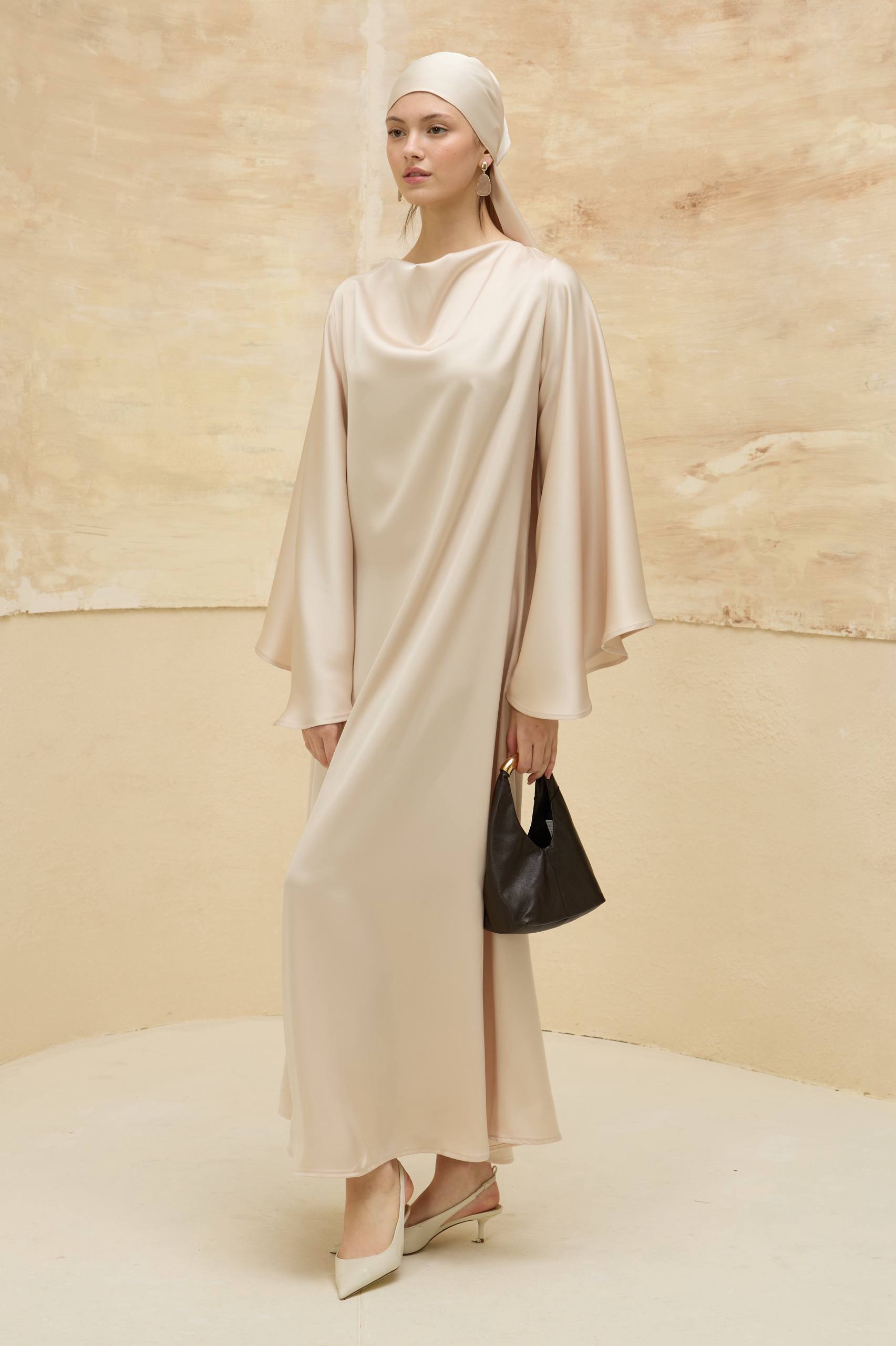 Satin Grace | Dökümlü Saten Elbise