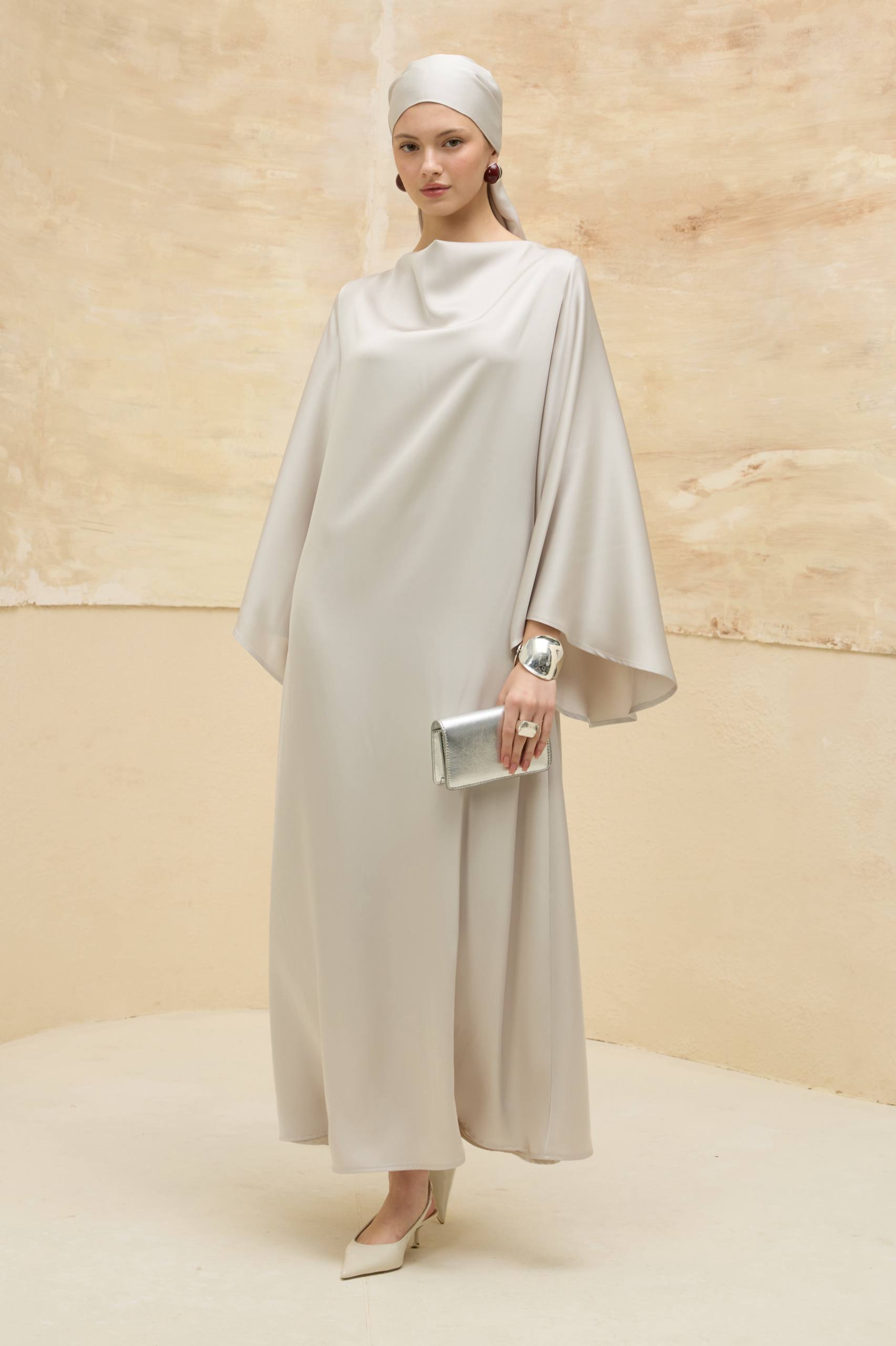 Satin Grace | Dökümlü Saten Elbise